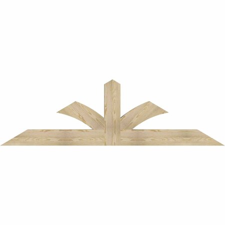Ekena Millwork Richland Rough Sawn Timber Gable Bracket, Douglas Fir, 84"W x 24"H x 4"D x 6"F, 7/12 Pitch GBW084X24X0406RIC00RDF
